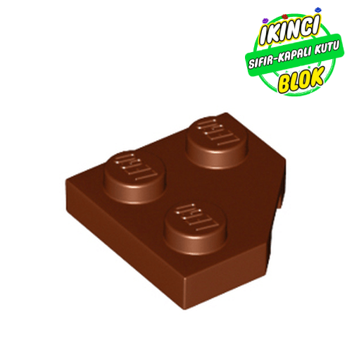 LEGO® 2 x 2 Kesik Kenarlı Plaka Kızıl Kahverengi Sıfır