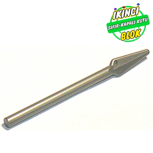 LEGO® Weapon Pike / Spear Flat End Mat Gümüş Sıfır