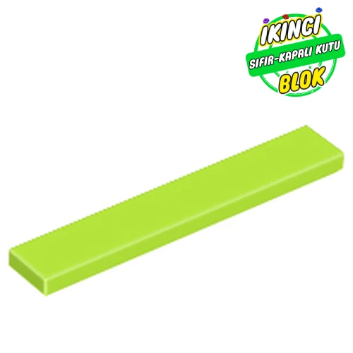 LEGO® Tile 1 x 6 with Groove Limon Yeşili Sıfır