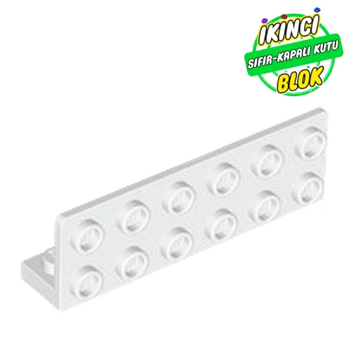 LEGO® Bracket 1 x 6 - 2 x 6 Inverted Beyaz Sıfır