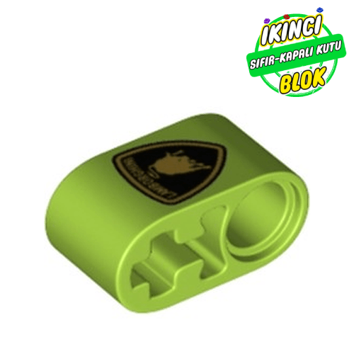 LEGO® 1 x 2 Pim ve Aks Girişli Lamborghini Desenli Liftarm Limon Yeşili Sıfır