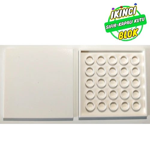 LEGO® Tile 6 x 6 with Bottom Tubes Beyaz Sıfır