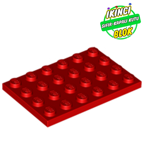 LEGO® 4 x 6 Plaka Kırmızı Sıfır