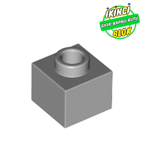LEGO® 1 x 1 x 2/3 Üstü Açık Tuğla Açık Mavimsi Gri Sıfır