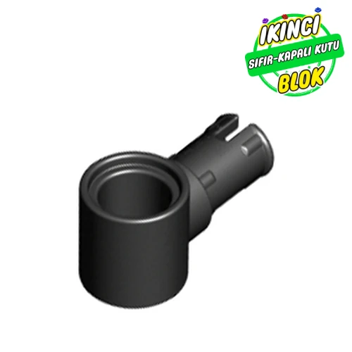 LEGO® Sürtünme Yüzeyli Pim, Pim Delikli Siyah Sıfır