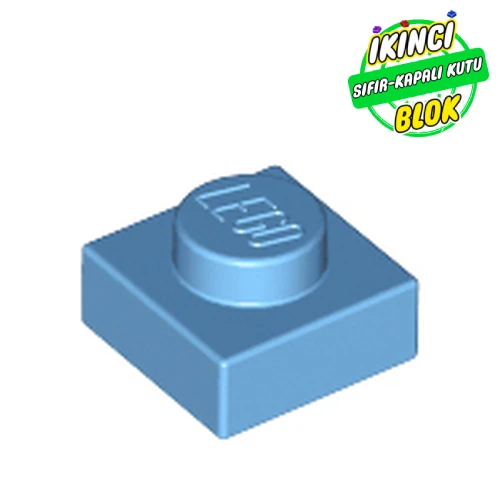 LEGO® Plate 1 x 1 Orta Mavi Sıfır