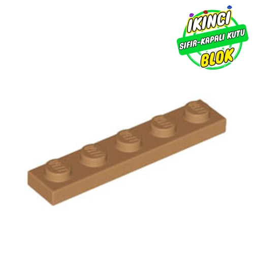 LEGO® Plate 1 x 5 Orta Nugat Sıfır