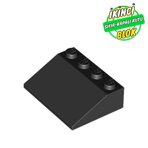 LEGO® 3 x 4 33 Derece Eğimli Parça Siyah Sıfır