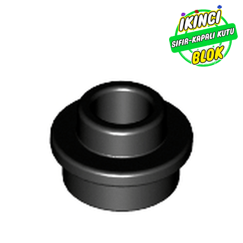 LEGO® 1 x 1 Kavisli Plaka Açık Stud Siyah Sıfır