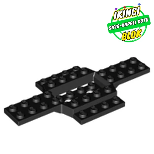LEGO® Vehicle Base 6 x 12 x 3/4 with 4 x 2 Recessed Center with Smooth Underside Siyah Sıfır