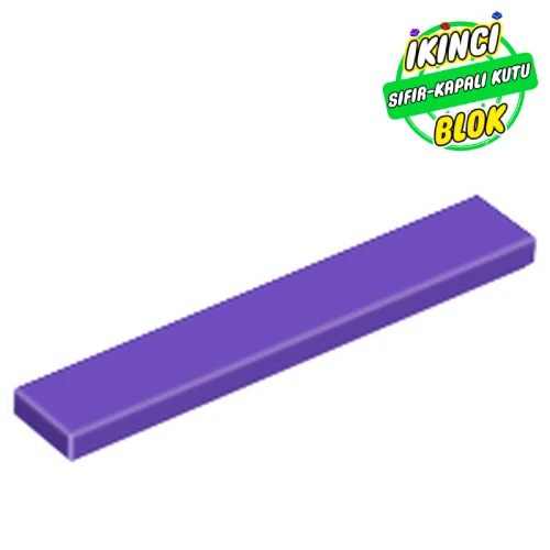 LEGO® Tile 1 x 6 with Groove Koyu Mor Sıfır