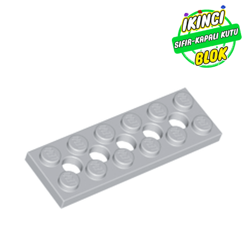 LEGO® 2 x 6 5 Delikli Technic Plaka Açık Mavimsi Gri Sıfır