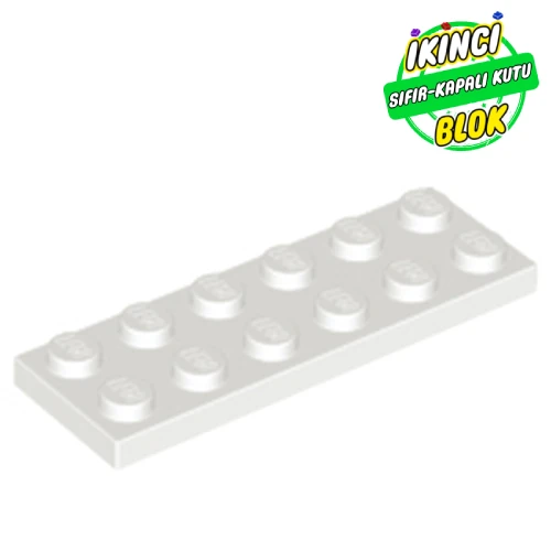 LEGO® Plate 2 x 6 Beyaz Sıfır
