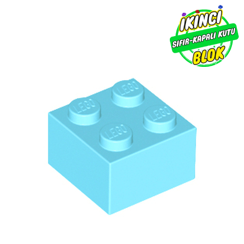 LEGO® 2 x 2 Tuğla Orta Azur Sıfır