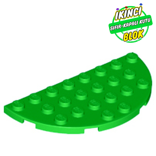 LEGO® 4 x 8 Yarım Daire Plaka Parlak yeşil Sıfır