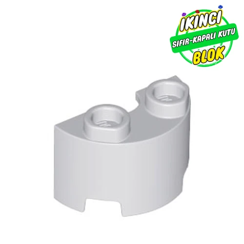 LEGO® Brick Round, Half 1 x 2 Açık Mavimsi Gri Sıfır