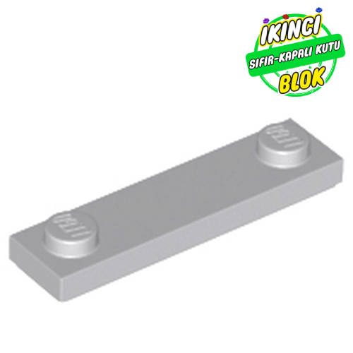 LEGO® 1 x 4 Plaka 2 Stud Üst Bağlantılı Açık Mavimsi Gri Sıfır