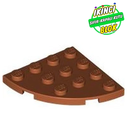 LEGO® Plate Round Corner 4 x 4 Koyu Turuncu Sıfır