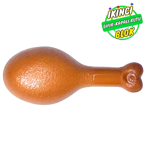 LEGO® Food Turkey Drumstick [Short] - 22 mm Opening Koyu Turuncu Sıfır