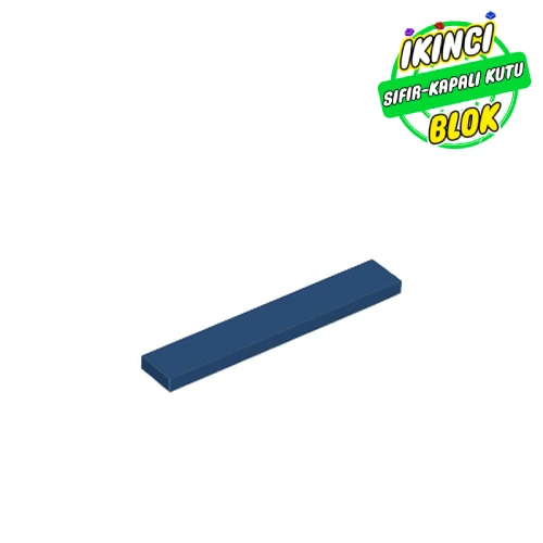 LEGO® Tile 1 x 6 with Groove Koyu Mavi Sıfır