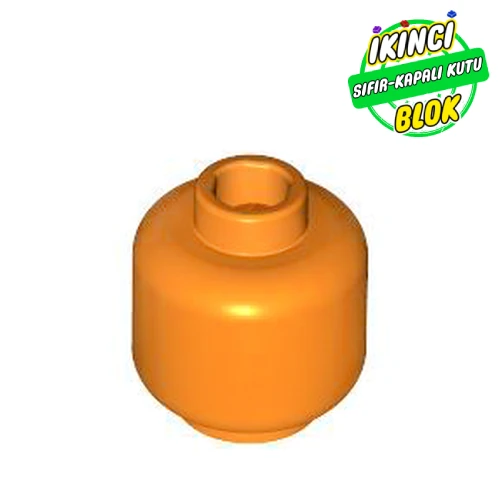 LEGO® Minifig Head [Plain] [Vented Stud - 2 Holes] Turuncu Sıfır