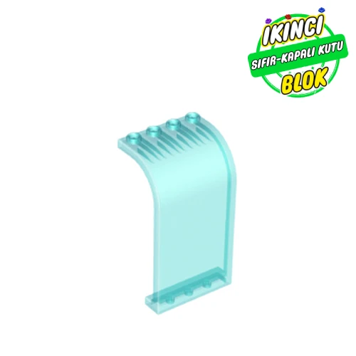 LEGO® Panel 3 x 4 x 6 Curved Top ŞEffaf Açık Mavi Sıfır