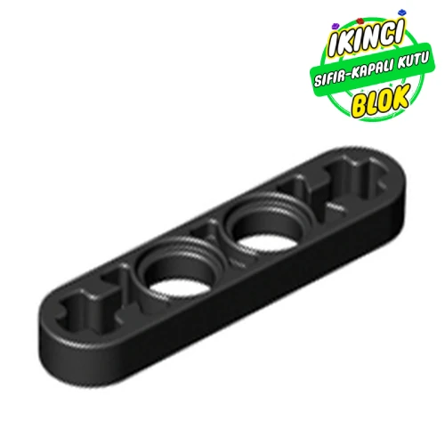 LEGO® 1 x 4 Technic Liftarm Aks ve Pim Girişli Siyah Sıfır