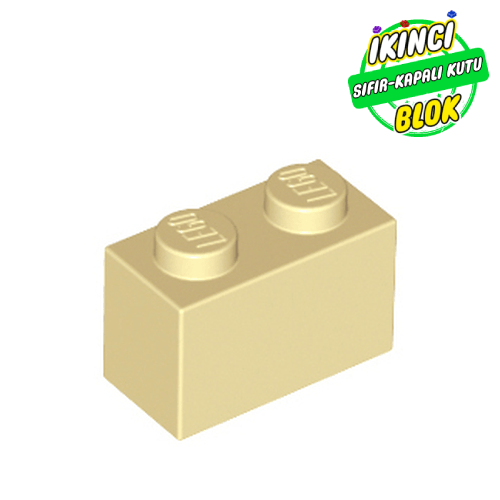 LEGO® 1 x 2 Tuğla Bej Sıfır