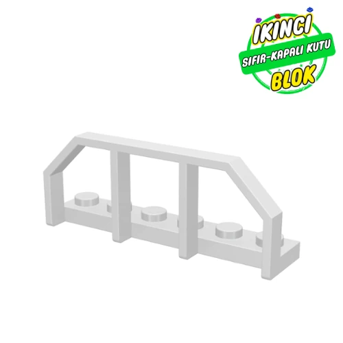 LEGO® Plate Special 1 x 6 with Train Wagon End Fence Beyaz Sıfır