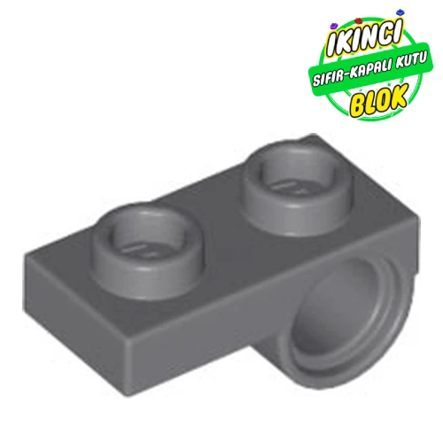 LEGO® Plate Special 1 x 2 with Pin Hole Underneath Koyu Mavimsi Gri Sıfır