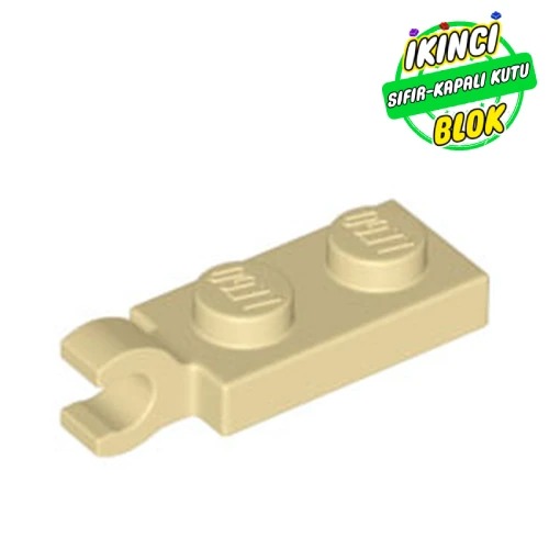 LEGO® Plate Special 1 x 2 with Clip Horizontal on End Bej Sıfır
