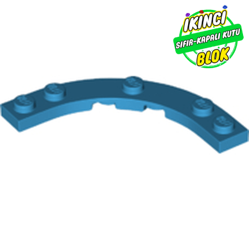 LEGO® 5 x 5 Kavisli Plaka Köşe  Koyu Azur Sıfır