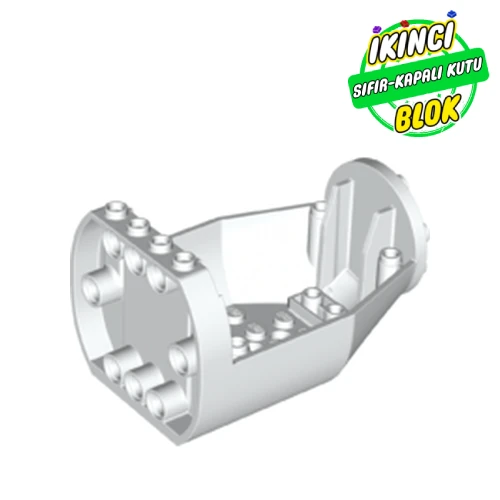 LEGO® Aircraft Fuselage Curved Forward 6 x 9 x 4 1/3 Bottom Beyaz Sıfır