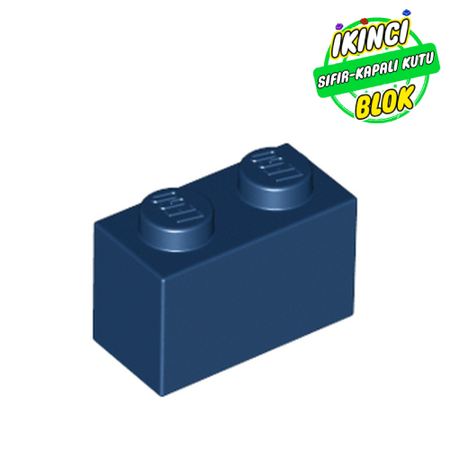 LEGO® 1 x 2 Tuğla Koyu Mavi Sıfır