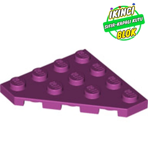 LEGO® Wedge Plate 4 x 4 Cut Corner Macenta Sıfır