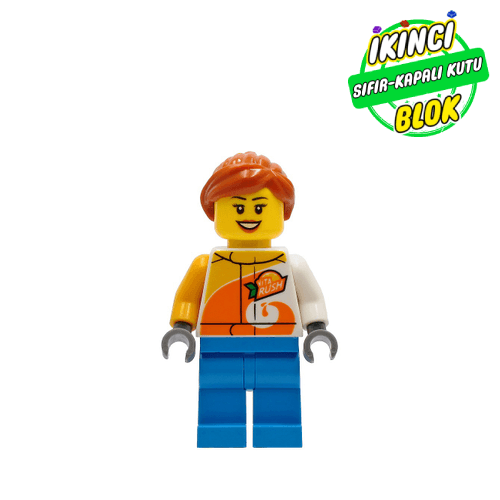 LEGO® Minifigür Woman, Vita Rush Jacket, Dark Azure Legs, Dark Orange Hair Sıfır cty1228