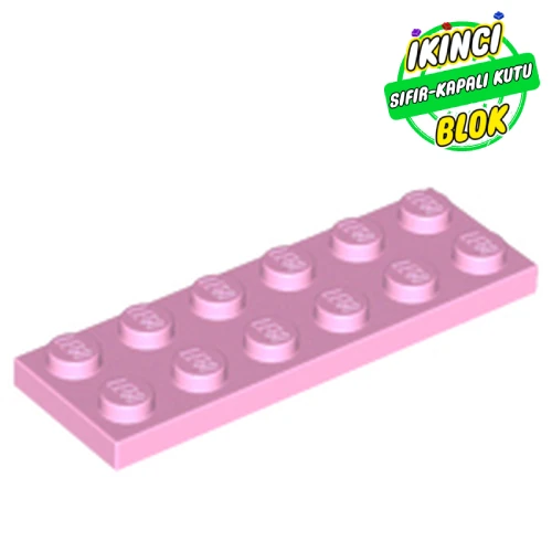 LEGO® Plate 2 x 6 Parlak Pembe Sıfır