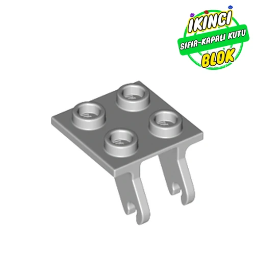 LEGO® Wheel Holder 2 x 2 Thin with Clips, Plane Single Açık Mavimsi Gri Sıfır