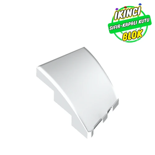 LEGO® Slope Curved 3 x 2 with Stud Notch Left Beyaz Sıfır