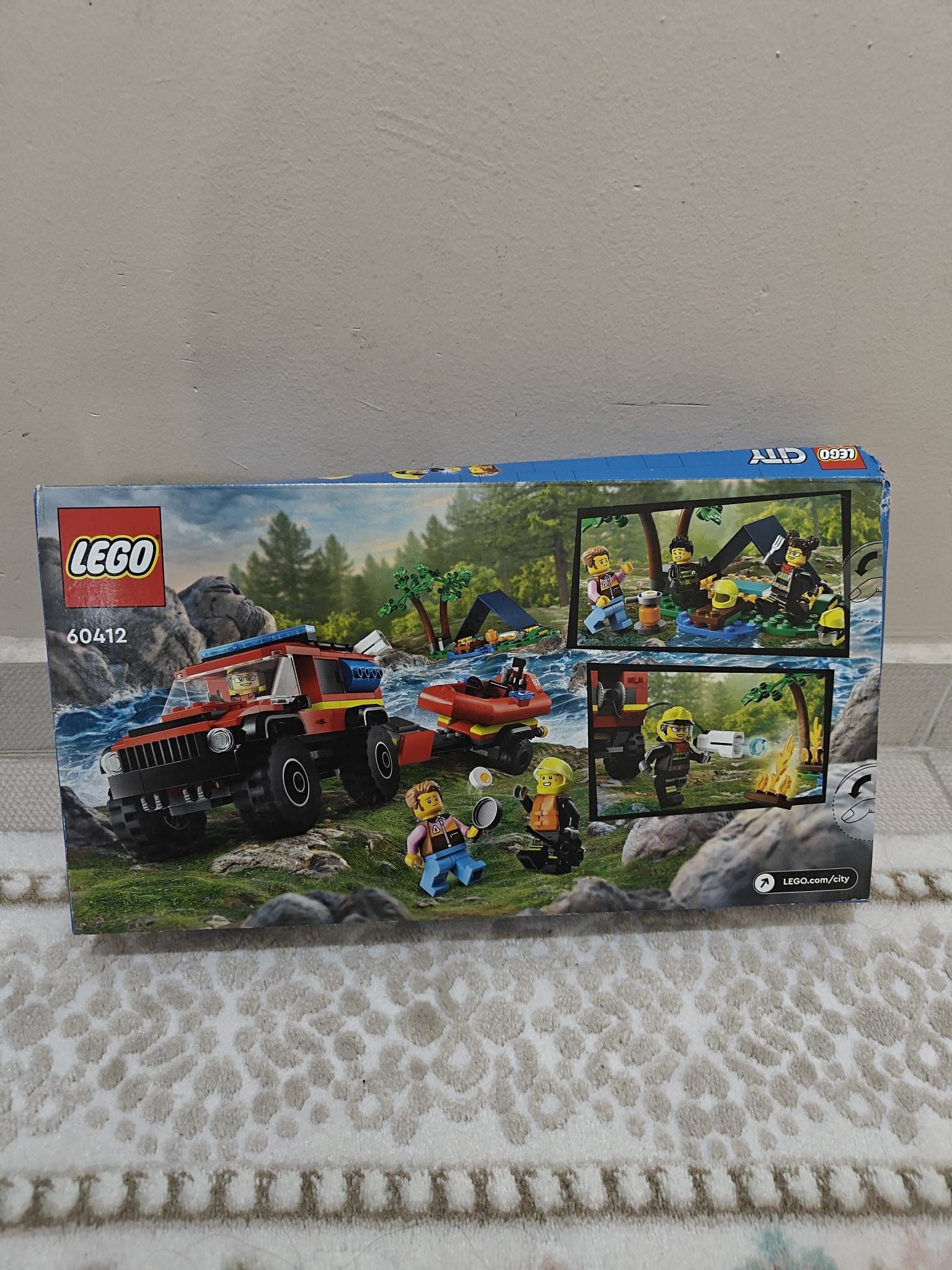 60412 LEGO® 4x4 Fire Truck with Rescue Boat Sıfır Kapalı Kutu