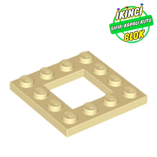 LEGO® Plate Special 4 x 4 with 2 x 2 Opening Bej Sıfır