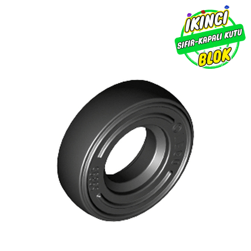LEGO® 14mm x 4mm İnce Lastik Siyah Sıfır