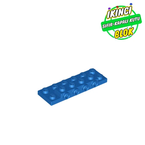 LEGO® Plate Special 2 x 6 x 2/3 with 4 Studs on Side, 3 Support Walls on Bottom Mavi Sıfır