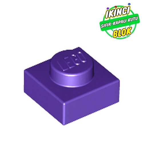 LEGO® Plate 1 x 1 Koyu Mor Sıfır