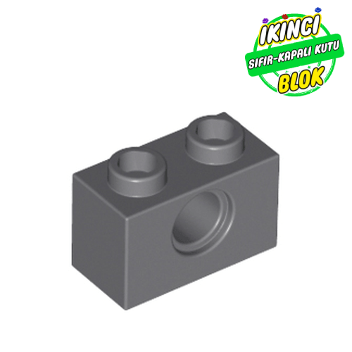 LEGO® 1 x 2 Pim girişli Tuğla Koyu Mavimsi Gri Sıfır