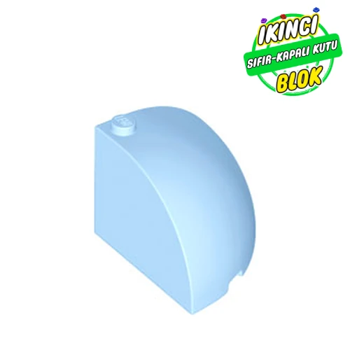 LEGO® Brick Round Corner 4 x 4 x 3 Quarter Dome Top Parlak Açık Mavi Sıfır