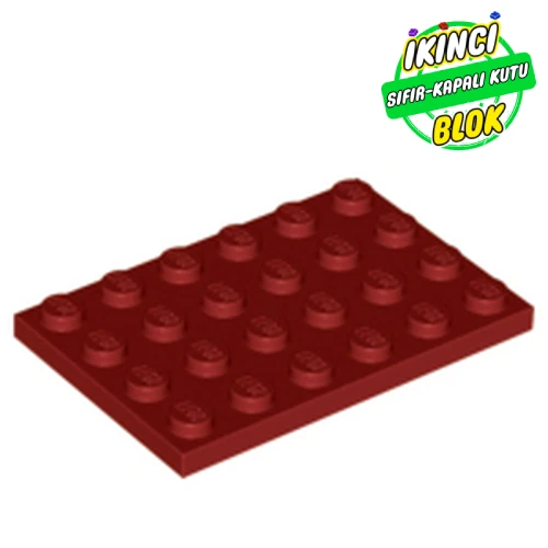 LEGO® Plate 4 x 6 Koyu Kırmızı Sıfır