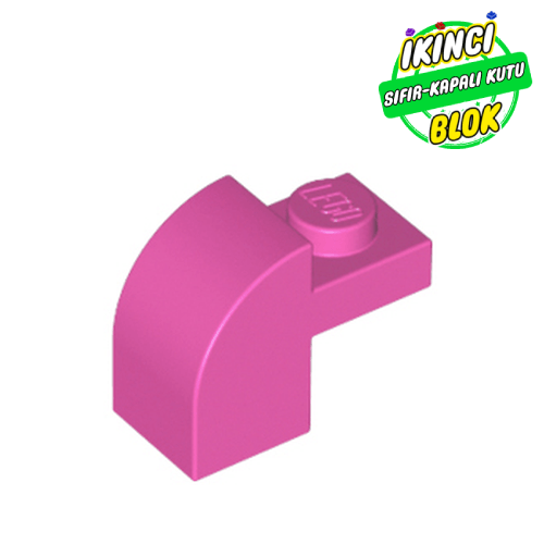 LEGO® 2 x 1 x 1 1/3 Eğimli Parça Koyu Pembe Sıfır