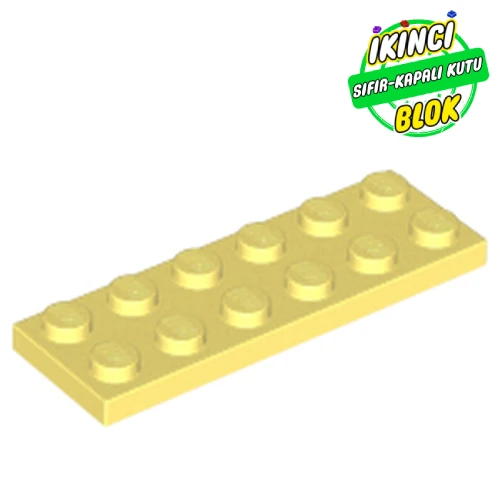 LEGO® Plate 2 x 6 Parlak Açık Sarı Sıfır