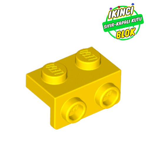 LEGO® 1 x 2 ve 1 x 2 Braket Sarı Sıfır